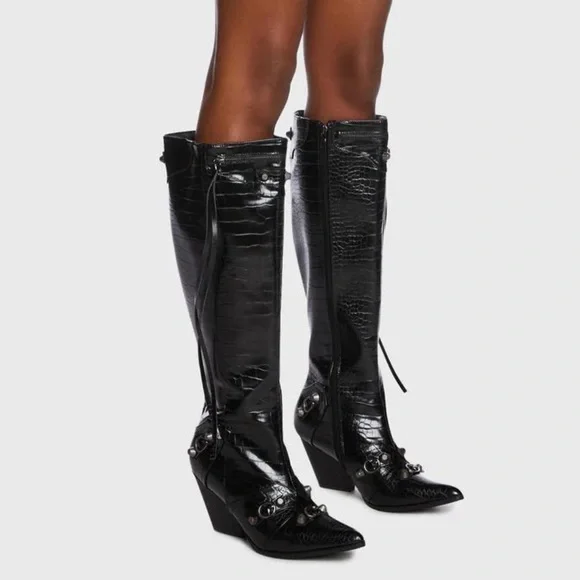 Lethal looks dolls kill goth cowboy boots - Picture 1 of 3